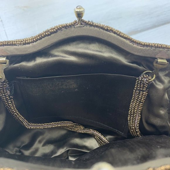 VINTAGE Japan Kissing Clasp Beaded Evening Handbag - Picture 6 of 8
